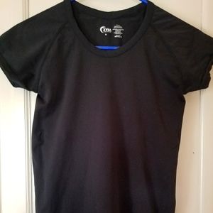 Black Zyia Tech Type Material Tee